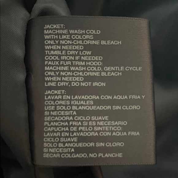 Kenneth Cole Dark Blue Puffer Jacket with Faux Fur Hood - Picture 6 of 6